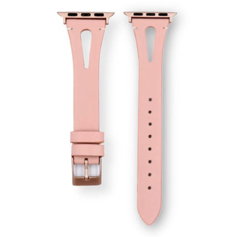 Кожаный ремешок V-Leather для Apple Watch 38/40/41mm Pink 
